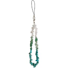 Fuqimanman2020 1-3 PCS Aesthetic Beaded Phone Charms-Cute Gradient Nature Crystal Gem Keychain for Women Girls