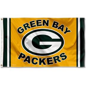 Green Bay Packers Gold Flag Large 3x5 Banner
