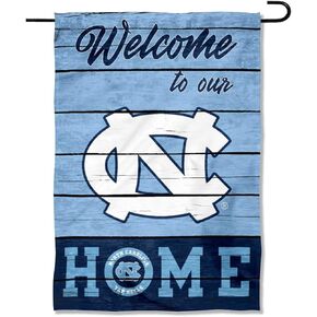 North Carolina Tar Heels Welcome To Our Home Double Sided Garden Yard Flag