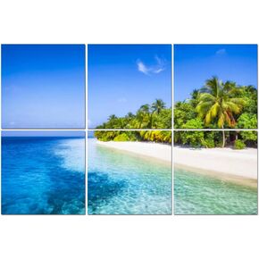 6 Pack Art Acoustic Panels Palm Beach Soundproof Wall Panels, 48"x72" Decorative Sound Absorbing Panels, Acoustic Treatment for Home, Office