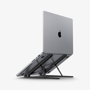 Spigen LD201 Adjustable Laptop Desk Stand Portable Laptop Stand for Desk Foldable Laptop Stand Compatible with Mac, Dell, HP, Lenovo - Black