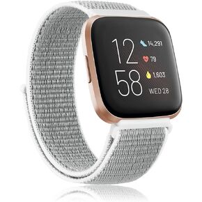 Nylon Loop Bands Compatible with Fitbit Versa 2, Fitbit Versa Lite, Fitbit Versa Band, Soft Adjustable Breathable Replacement Band for Women Men