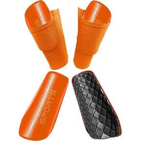 Kids Youth Soccer Shin Guards and Sleeves - Ultimate Comprehensive Protection for Age 3-18+ Years Old Boys and Girls, Children and Adult (Includes 1 Shin Pads and 1 Calf Sleeves)