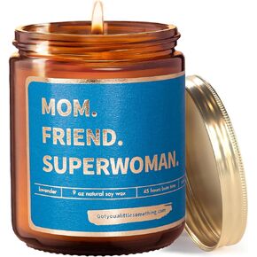 Christmas Gifts for Mom | Natural Soy Wax, Lavender & Vanilla Scent | Funny and Cute Birthday Gift Idea from Kids | Mom Birthday Gifts from Daughter Son Children | Mom Candle