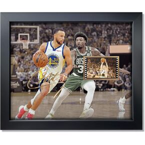 Signed Stephen Curry Memorabilia Film Photo Collage,Stephen Curry Picture Framed Poster Gifts for Basketball Fans on Birthday/Christmas/Valentine's Day 10x8 Inches