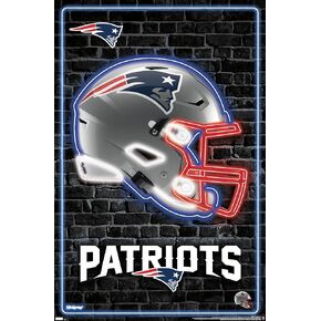 Trends International NFL New England Patriots - Neon Helmet 23 Wall Poster