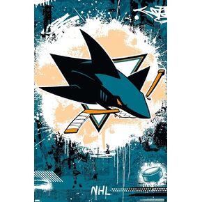 Trends International NHL San Jose Sharks - Maximalist Logo 23 Wall Poster