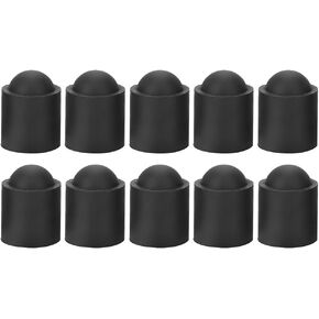 Cue Cap, Pack of 10 2cm Rubber Cue Tip Cap, Cue Cover, Cue Tip Cover, Practical for Indoor Sports Accessories Indoor Sports Supplies(Black)