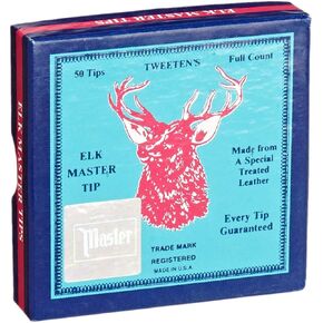 Tweeten Elk Master Soft Leather Billiard/Pool Cue Tips, Box of 50 (12 mm, 13 mm and 14 mm)