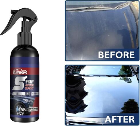 رذاذ طلاء السيارة السيراميكي 3 في 1، رذاذ طلاء السيارة السريع 3 في 1 عالي الحماية، عامل تجديد الأجزاء البلاستيكية، رذاذ طلاء سريع المفعول، غسيل بدون ماء، تقنية النانو (قطعتان * 120 مل) in Kuwait