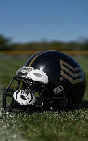 White Lip Protector MOUTHGUARD 2-Pack for Football, All Sports, One Size Fits All, Works with Braces, 2 Tethers Included in Kuwait