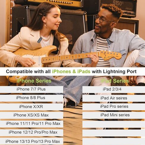 ميكروفون Lavalier لاسلكي متوافق مع iPhone iPad، وميكروفون على شكل طية صدر للهاتف لتسجيل فيديو YouTube، ومقابلة Tiktok Vlog، والبث المباشر، و3 مستويات لتقليل الضوضاء، ومقبس إضافي in Kuwait
