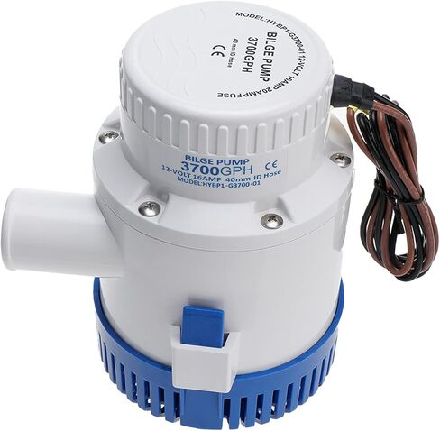 YaeMarine 3700gph 12 فولت قارب البحرية السباكة الكهربائية غير التلقائي مضخات الآسن 1-1/2 "40 مللي متر خرطوم معرف in Saudi Arabia