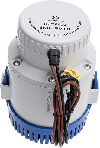 YaeMarine 3700gph 12 فولت قارب البحرية السباكة الكهربائية غير التلقائي مضخات الآسن 1-1/2 "40 مللي متر خرطوم معرف in Saudi Arabia