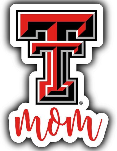 ملصق Texas Tech Red Raiders Proud Mom مقاس 10.16 سم مقطوع بالقالب، منتج جامعي مرخص رسميًا in Saudi Arabia