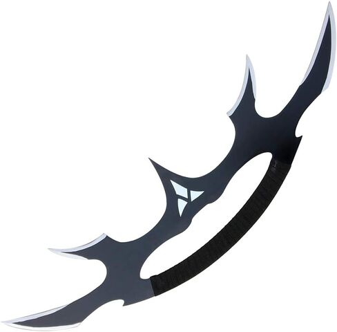 Armory Replicas™ - Star Sword of Kahless Bat'Leth - 28" Carbon Steel Blade, Two-Tone Design, Nylon Handle Wrap - Klingon Empire's Legendary Weaponry - Authentic 9th Century AD Design in Saudi Arabia