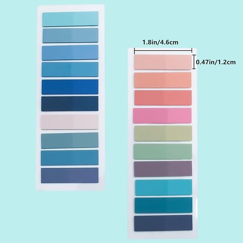1200 pcs Page Markers,Morandi Sticky Note Tabs Colored Writable,Colorful Sticky Index Tabs 60 Colors Translucent Annotation Tabs,Book Sticky Tabs,Sticky Note in Kuwait