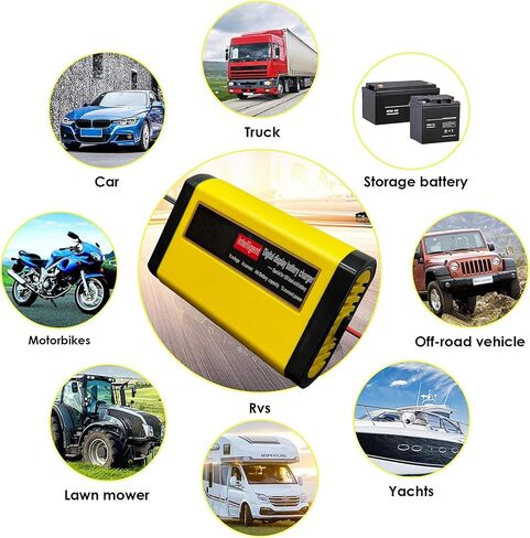 المحمولة 12V 2A بطارية السيارة الذكية هزيلة شاحن السيارات 12V بطارية صيانة Desulfator مع تعويض درجة الحرارة لسيارة شاحنة دراجة نارية جزازة العشب بطاريات حمض الرصاص البحرية in Kuwait