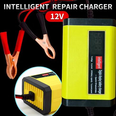 المحمولة 12V 2A بطارية السيارة الذكية هزيلة شاحن السيارات 12V بطارية صيانة Desulfator مع تعويض درجة الحرارة لسيارة شاحنة دراجة نارية جزازة العشب بطاريات حمض الرصاص البحرية in Kuwait