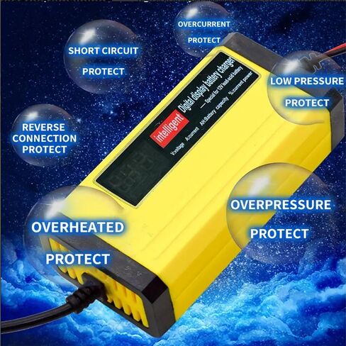 المحمولة 12V 2A بطارية السيارة الذكية هزيلة شاحن السيارات 12V بطارية صيانة Desulfator مع تعويض درجة الحرارة لسيارة شاحنة دراجة نارية جزازة العشب بطاريات حمض الرصاص البحرية in Kuwait