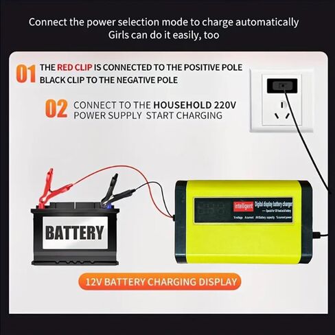 المحمولة 12V 2A بطارية السيارة الذكية هزيلة شاحن السيارات 12V بطارية صيانة Desulfator مع تعويض درجة الحرارة لسيارة شاحنة دراجة نارية جزازة العشب بطاريات حمض الرصاص البحرية in Kuwait