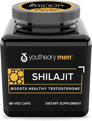 Youtheory Mens Shilajit Advanced, Black, Pure Himalayan superfood, 60 Capsules in Saudi Arabia