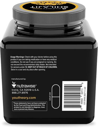 Youtheory Mens Shilajit Advanced, Black, Pure Himalayan superfood, 60 Capsules in Saudi Arabia