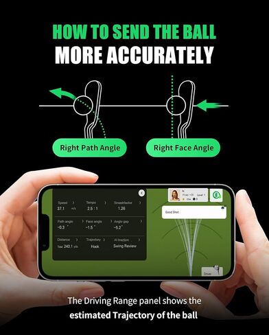 AI-X Golf Simulator | Golf Swing Trainer for Intermediate and Advanced Golfers | Analyzes Swing Speed and Swing Accuracy | A.I. Coaching with Vocal Guides | Analyzer app via Bluetooth in Saudi Arabia