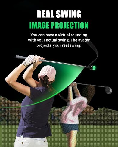 AI-X Golf Simulator | Golf Swing Trainer for Intermediate and Advanced Golfers | Analyzes Swing Speed and Swing Accuracy | A.I. Coaching with Vocal Guides | Analyzer app via Bluetooth in Saudi Arabia