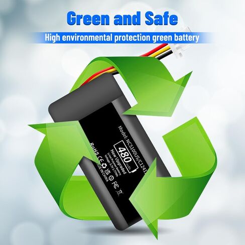 NC5100US Battery, Upgraded [480mAh] Super High Capacity 0 Cycle ithium Polymer Battery Replacement for Nest Hello NC5100US C1241290 Vido Doorbell Wired Battery in Kuwait