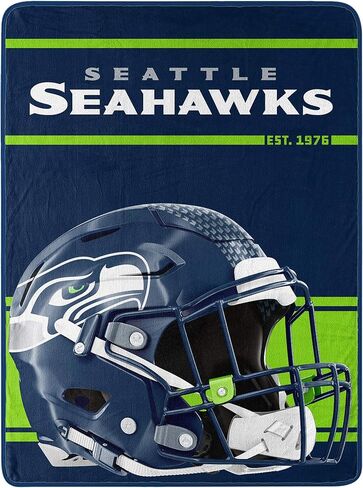 بطانية ملفوفة بتصميم Northwest NFL Seattle Seahawks 46x60 Micro Raschel Run، ألوان الفريق، مقاس واحد (1NFL059050022RET) in Saudi Arabia