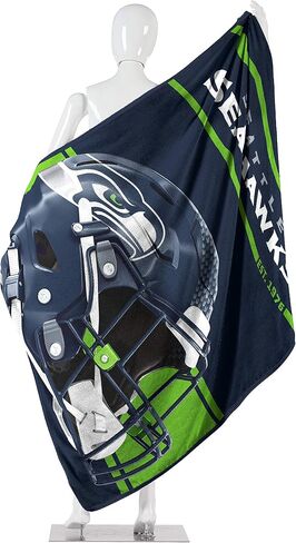 بطانية ملفوفة بتصميم Northwest NFL Seattle Seahawks 46x60 Micro Raschel Run، ألوان الفريق، مقاس واحد (1NFL059050022RET) in Saudi Arabia