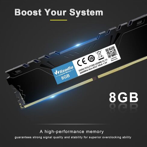 DDR3 RAM 16GB Kit (2x8GB) 1600MHz CL11 DIMM Wlizedle Desktop Memory PC3-12800 240-Pin 1.5V 2Rx8 Dual Rank Channel Non-ECC Unbuffered PC PC Sdram Sticks Module ترقية (أسود) in Kuwait