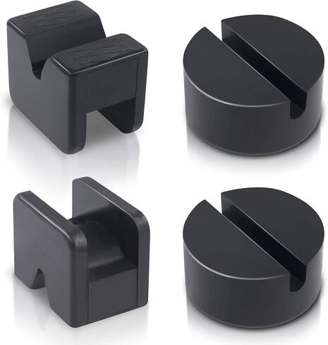 4 Packs Floor Jack Pad Adapter for Jack Stands 2-3 Ton Universal Heavy Duty Rubber Jack Disk Pads Slotted Frame Rail Pinch Welds Protector for Lifting Car in Saudi Arabia