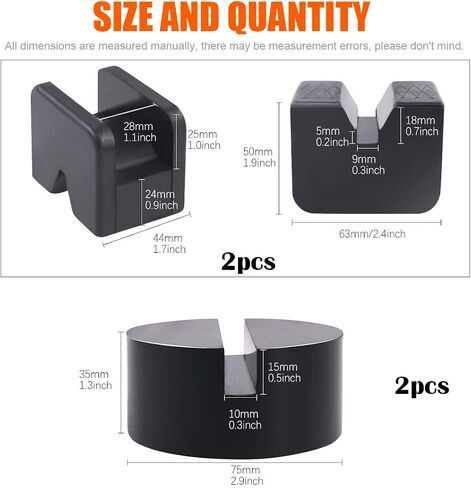 4 Packs Floor Jack Pad Adapter for Jack Stands 2-3 Ton Universal Heavy Duty Rubber Jack Disk Pads Slotted Frame Rail Pinch Welds Protector for Lifting Car in Saudi Arabia