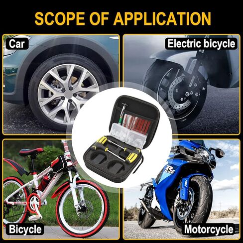 مجموعة أدوات إصلاح وسادة جاك والإطارات لسيارات BMW وMini، محولات مطاطية مربعة الشكل لحماية الإطار مع صندوق تخزين، أداة توصيل ثقب الإطارات المسطحة بدون أنبوب، مسمار فيلم فراغ in Kuwait