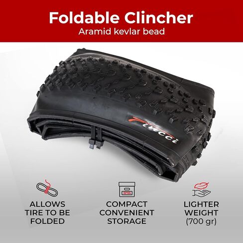 إطار دراجة Fincci قابل للطي مقاس 26 × 1.95 بوصة ETRTO 50-559 60 TPI لـ XC Enduro Touring على الطرق الوعرة والتضاريس الجبلية والدراجة الهجينة in Kuwait