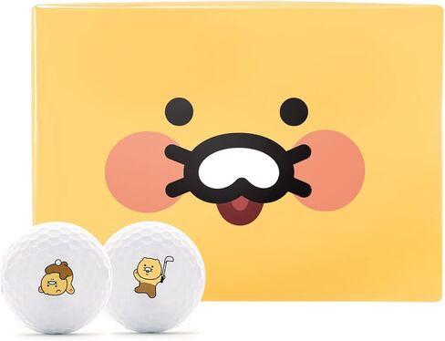 كرات جولف KAKAO FRIENDS GOLF R3، غطاء أيونومر 3 قطع، أقصى مسافة ولقطات مستقيمة وملمس ناعم، تي شيرت جولف مطبوع (1 دزينة، 12 كرة) in Kuwait