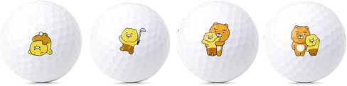 كرات جولف KAKAO FRIENDS GOLF R3، غطاء أيونومر 3 قطع، أقصى مسافة ولقطات مستقيمة وملمس ناعم، تي شيرت جولف مطبوع (1 دزينة، 12 كرة) in Kuwait