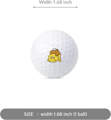 كرات جولف KAKAO FRIENDS GOLF R3، غطاء أيونومر 3 قطع، أقصى مسافة ولقطات مستقيمة وملمس ناعم، تي شيرت جولف مطبوع (1 دزينة، 12 كرة) in Kuwait