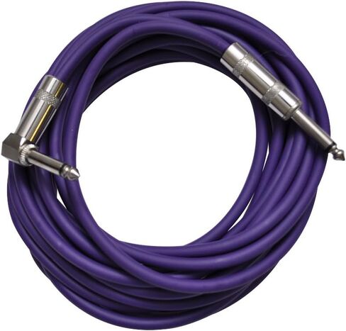 Seismic Audio SAGC20R-Black Black 20-Feet Right Angle to Straight Guitar Cable in Kuwait