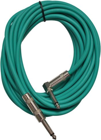 Seismic Audio SAGC20R-Black Black 20-Feet Right Angle to Straight Guitar Cable in Kuwait