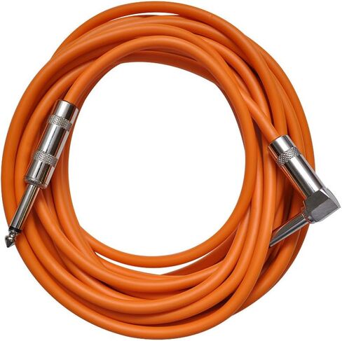 Seismic Audio SAGC20R-Black Black 20-Feet Right Angle to Straight Guitar Cable in Kuwait