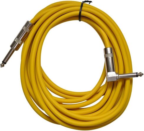 Seismic Audio SAGC20R-Black Black 20-Feet Right Angle to Straight Guitar Cable in Kuwait