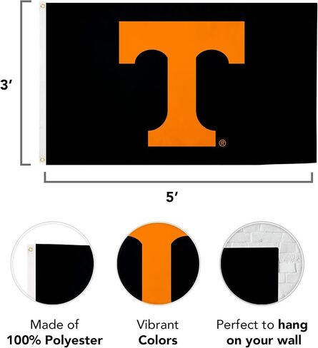 Desert Cactus University of Tennessee Flag Knoxville Volunteers Vols UT Flags Banners 100% Polyester Indoor Outdoor 3x5 (Design Z) in Saudi Arabia