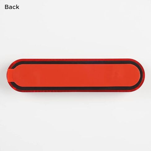 عاكسات دراجة نارية باللون الأحمر من Evermotor لاصقة، 3.42 بوصة عاكس دراجة بيضاوية ذاتي اللصق رؤية إضافية لرف ATV، قارب صندوق الذيل، السياج، عمود صندوق البريد (قطعتان) in Kuwait