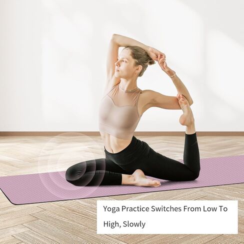 Yoga Mat, 1/3" Thick TPE Yoga Mat, 72" x 24", Non-Slip Exercise & Fitness Mat for Men & Women, Home Workout Mat for Yoga, Pilates & Floor Exercise in Saudi Arabia