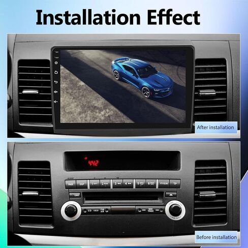 [4+64G] ستيريو سيارة Android 13 ثماني النواة لسيارة Mitsubishi Lancer 2008-2017 مع Apple Carplay&Android Auto، راديو سيارة 10.1 بوصة مع وصلة مرآة بلوتوث FM/RDS WiFi GPS SWC Dual USB+AHD كاميرا احتياطية in Saudi Arabia