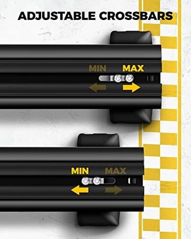 KYX 52" T-Track Universal Roof Rack Crossbars with Locks, Fit Raised Side Rail with Gap, 200 lbs Load Capacity, Adjustable Aluminum Cross Bar Ski Snowboard Rooftop Cargo Carrier Bag Bike Luggage Kayak in Saudi Arabia