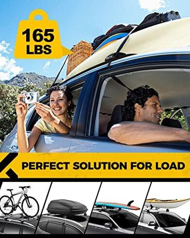KYX 52" T-Track Universal Roof Rack Crossbars with Locks, Fit Raised Side Rail with Gap, 200 lbs Load Capacity, Adjustable Aluminum Cross Bar Ski Snowboard Rooftop Cargo Carrier Bag Bike Luggage Kayak in Kuwait
